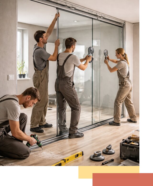 Изготовление стеклянных перегородок на заказ в Искитиме