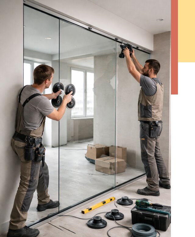 Монтаж стеклянных перегородок в Искитиме от 6625 руб. | ОТДЕЛОЧНИК-Скм