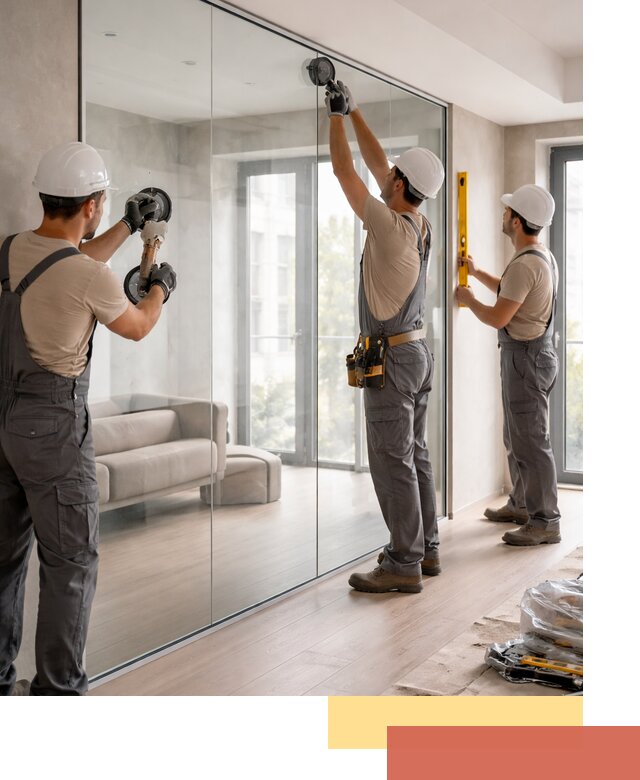 Перегородки из закаленного стекла в Искитиме для офисов и квартир