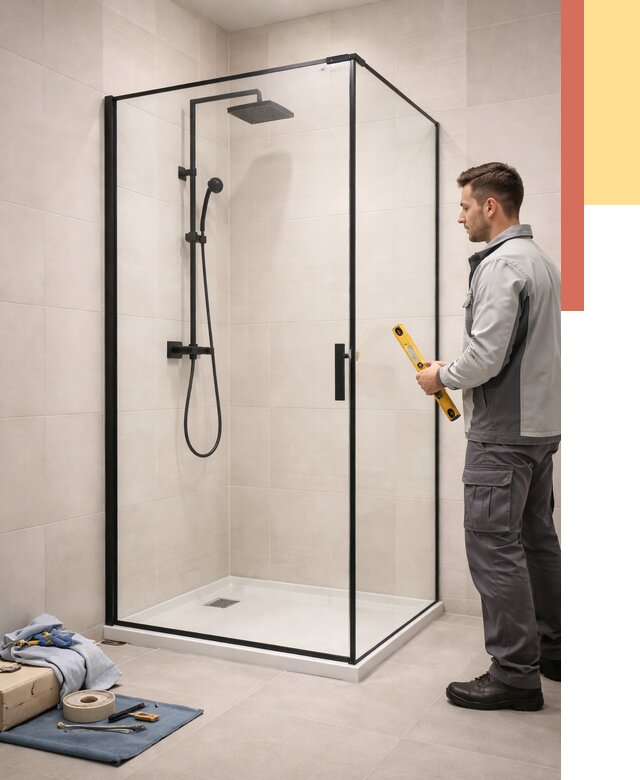 Стеклянные перегородки для душа в Искитиме от 12740 руб. | Монтаж под ключ — ОТДЕЛОЧНИК-Скм