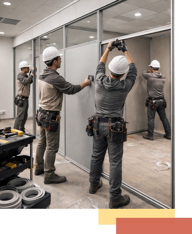 Мобильные офисные перегородки под ключ в Искитиме