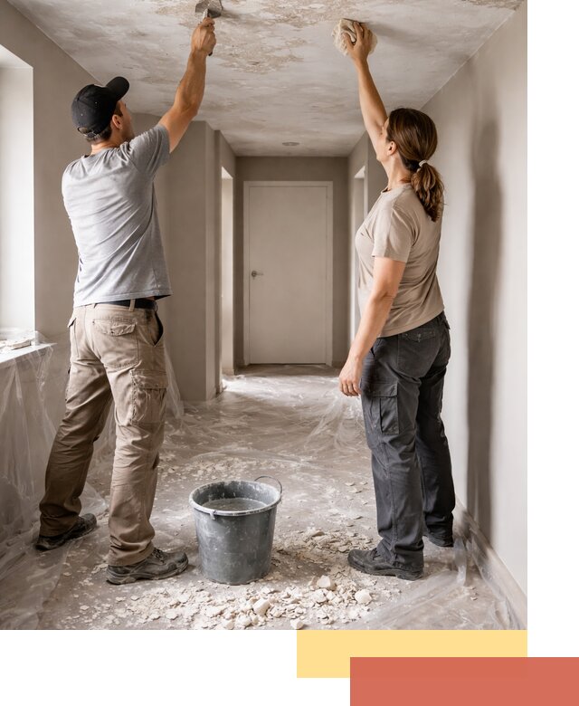 Удаление побелки с потолка в Искитиме — быстро и аккуратно