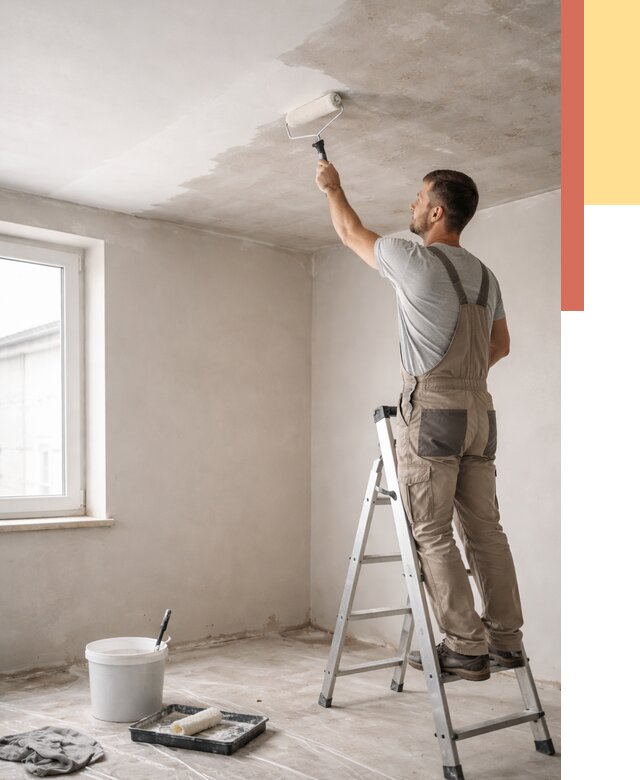 Грунтовка потолка в Искитиме от 2548 руб. — быстро и недорого | ОТДЕЛОЧНИК-Скм