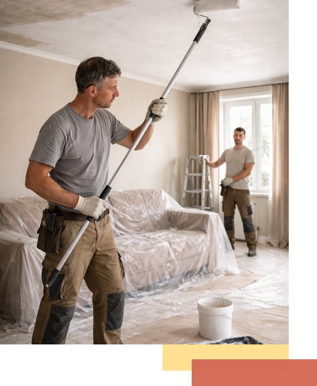 Грунтовка потолка в Искитиме — подготовка под покраску и отделку