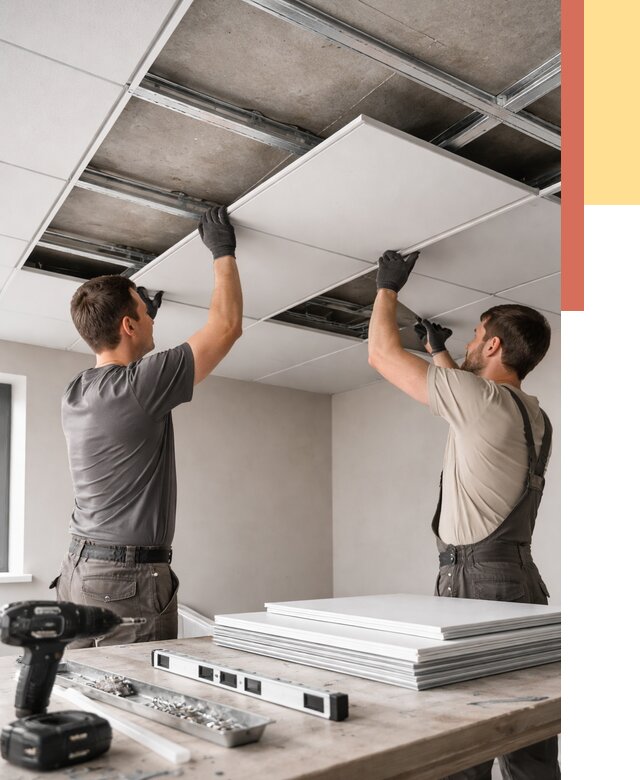 Монтаж кассетного потолка в Искитиме от 4586 руб/м2 — установка и сборка | ОТДЕЛОЧНИК-Скм