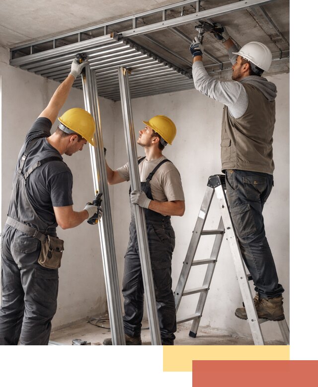 Монтаж реечного потолка под ключ в Искитиме