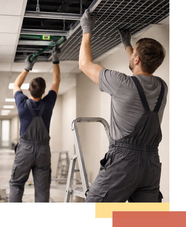 Монтаж потолка Грильято в Искитиме: установка под ключ качественно