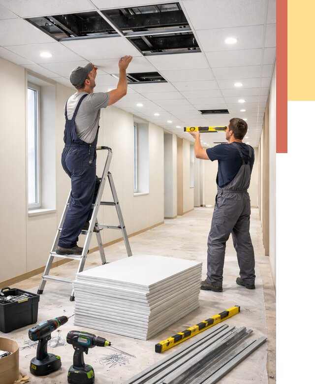 Ремонт потолка Армстронг в Искитиме от 4586 руб. — быстро и недорого | ОТДЕЛОЧНИК-Скм