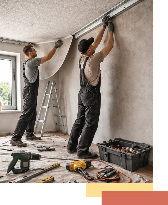 Монтаж фактурного натяжного потолка в Искитиме качественно и быстро