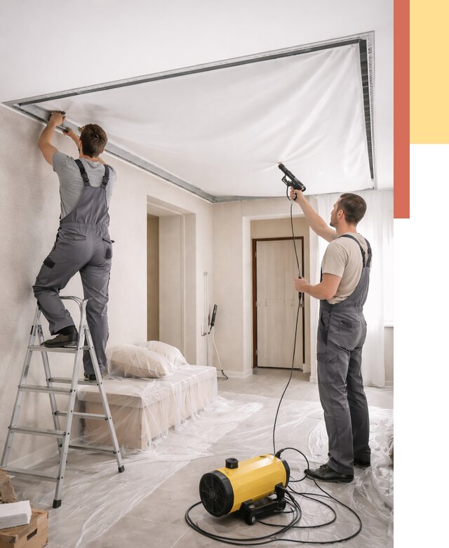 Монтаж натяжного потолка в прихожей в Искитиме от 2701 руб. под ключ | ОТДЕЛОЧНИК-Скм