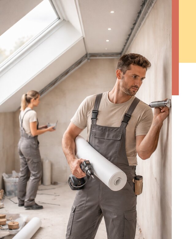 Монтаж натяжного потолка на мансарде в Искитиме от 3567 руб. | ОТДЕЛОЧНИК-Скм