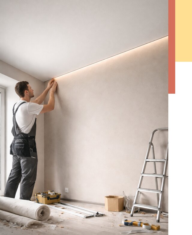 Теневые натяжные потолки в Искитиме от 8357 руб. под ключ | ОТДЕЛОЧНИК-Скм