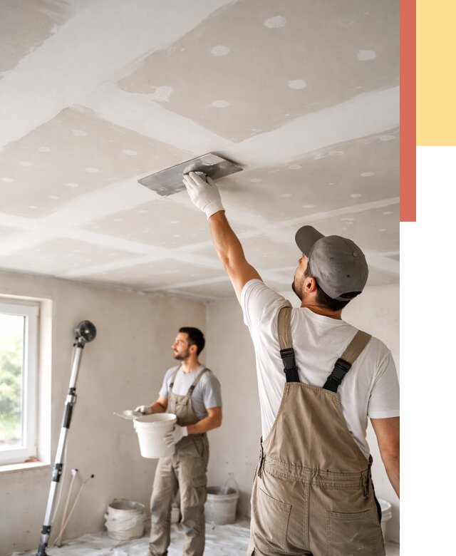 Шпаклевка потолка из гипсокартона в Искитиме от 3261 руб./м2 — услуги под ключ | ОТДЕЛОЧНИК-Скм