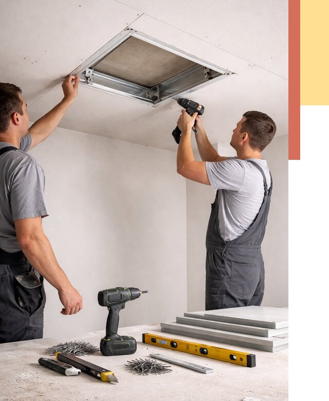 Установка люка в потолок ГКЛ в Искитиме от 2548 руб. под ключ | ОТДЕЛОЧНИК-Скм