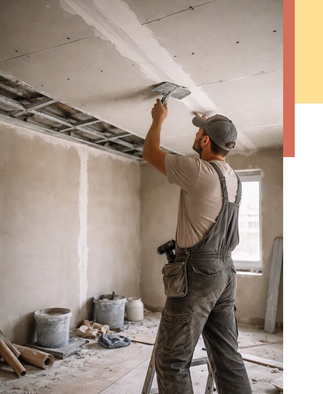 Ремонт потолка из гипсокартона в Искитиме от 662 руб./м² — быстро и недорого | ОТДЕЛОЧНИК-Скм