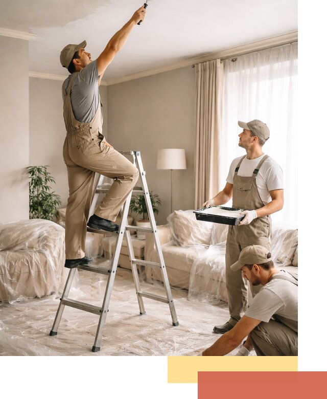 Покраска потолков акриловой краской в Искитиме качественно и быстро