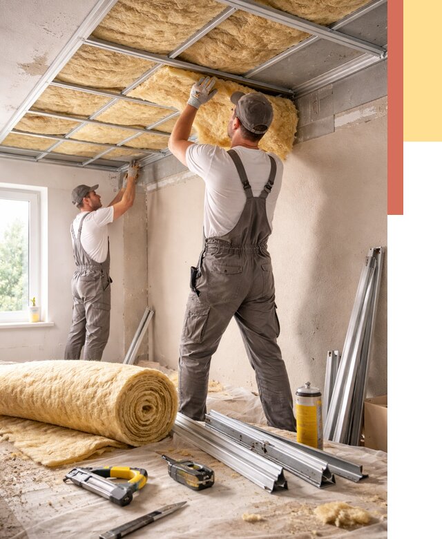 Утепление потолка в Искитиме от 7338 руб/м2 — недорого, быстро, под ключ | ОТДЕЛОЧНИК-Скм