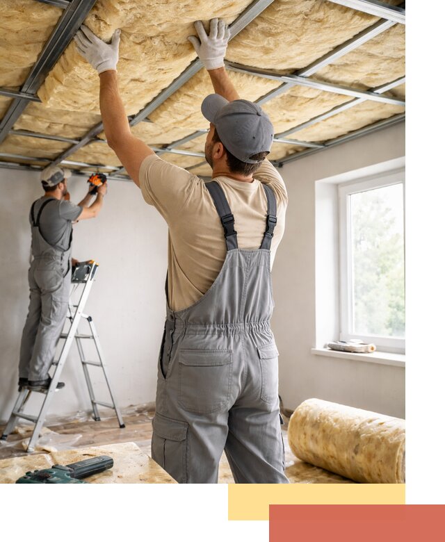 Утепление потолка под ключ в Искитиме качественно и быстро