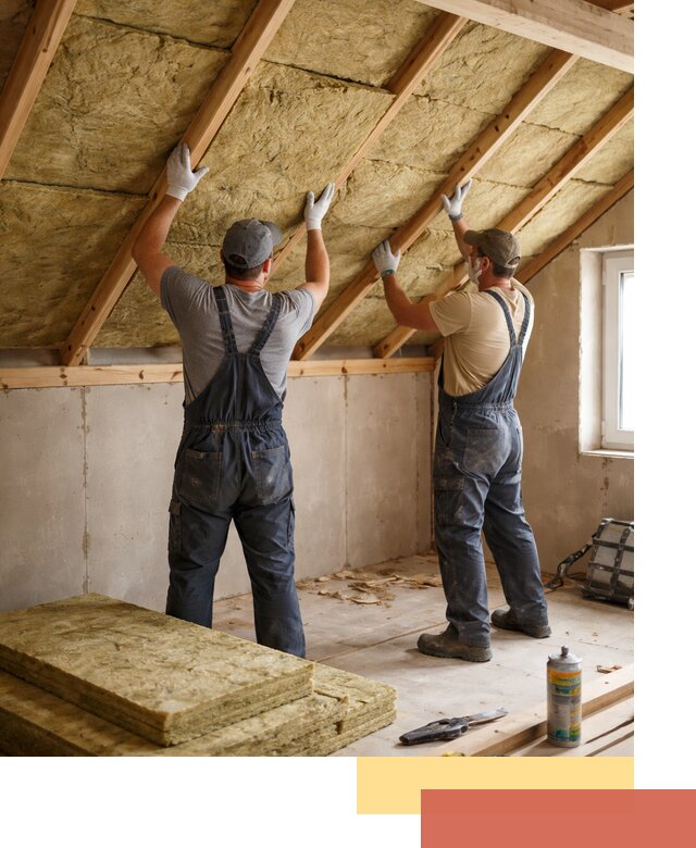 Утепление потолка минеральной ватой в Искитиме