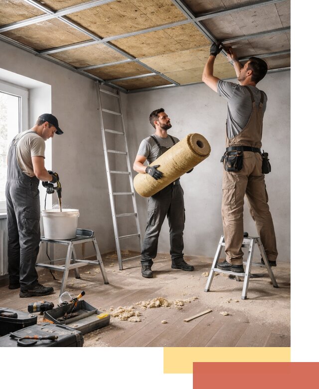 Шумоизоляция потолка в Искитиме: профессиональный монтаж и отделка